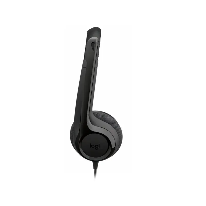 AUDÍFONOS DE COLOR NEGRO LOGITECH DE CABLE USB TIPO-C CON MICROFONO PARA COMPUTADORAS H390